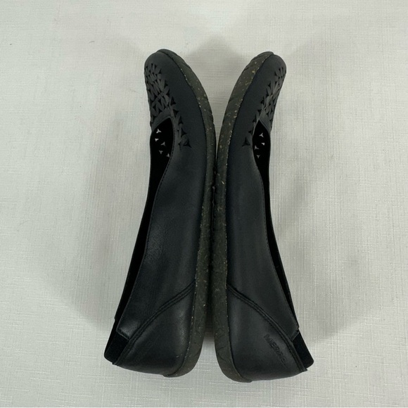 Merrell Women's Size 7.5 Mimix Haze Black Leather Cut Out Slip On Ballet Flats - Picture 9 of 13